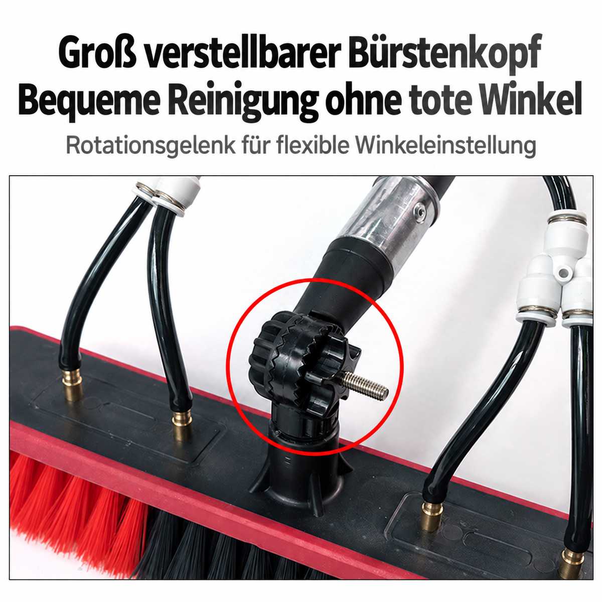 Wasserführende Bürste zur Reinigung von Photovoltaikmodulen